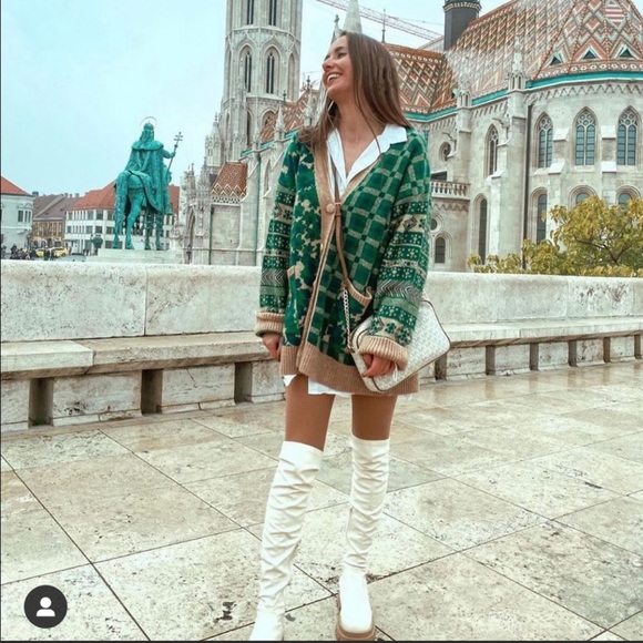 Zara Blogger Favorite Jacquard Cardigan - Picture 2 of 11